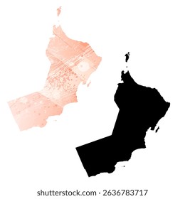 High detailed vector map. Oman.