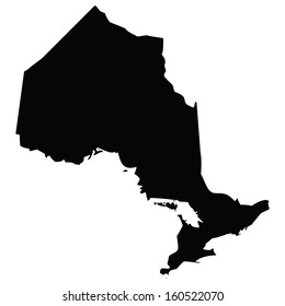High detailed vector map - Ontario 