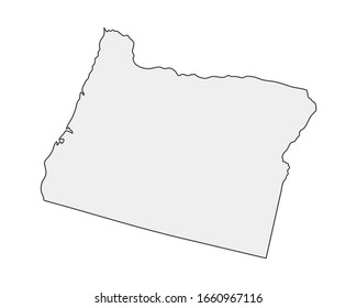 High detailed vector map. Oregon USA state.