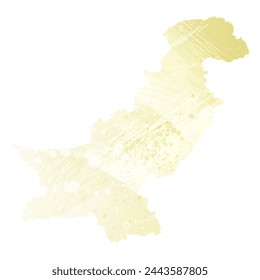 Mapa vectorial detallado. Pakistán.