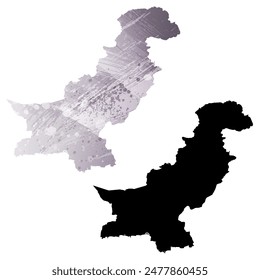 High detailed vector map. Pakistan.