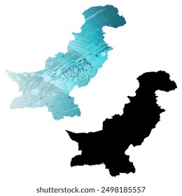 High detailed vector map. Pakistan.