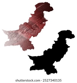 High detailed vector map. Pakistan.