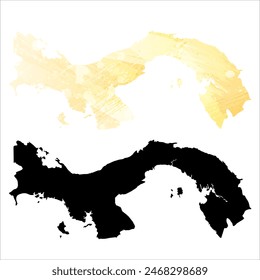 High detailed vector map. Panama.