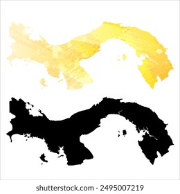 High detailed vector map. Panama.