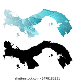 Alto mapa de Vector detallado. Panamá.