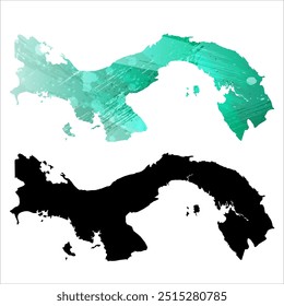 High detailed vector map. Panama.