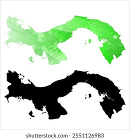 High detailed vector map. Panama.