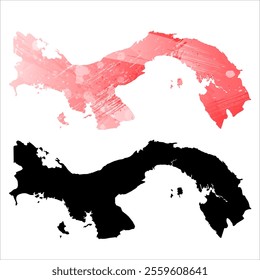 High detailed vector map. Panama.