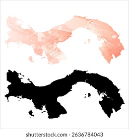 High detailed vector map. Panama.