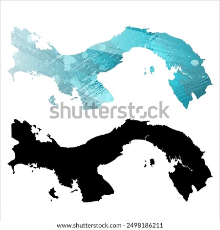High detailed vector map. Panama.