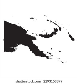 High detailed vector map. Papua New Guinea. New Map 2023.