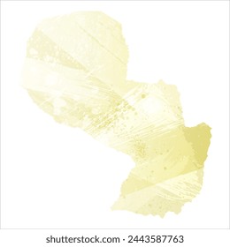High detailed vector map. Paraguay.