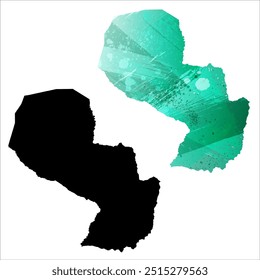 Mapa vetorial altamente detalhado. Paraguai