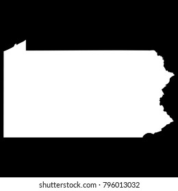 High detailed vector map - Pennsylvania