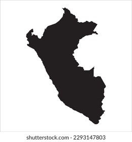 High detailed vector map. Peru. New Map 2023.