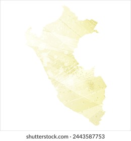 High detailed vector map. Peru.