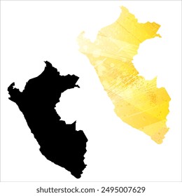 High detailed vector map. Peru.