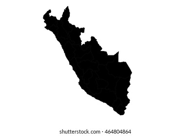 High detailed vector map peru