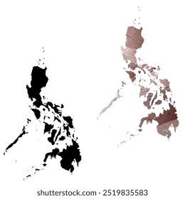 High detailed vector map. Philippines.