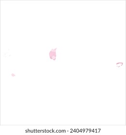 High detailed vector map. Pitcairn Islands. Watercolor style. Amaranth pink color.