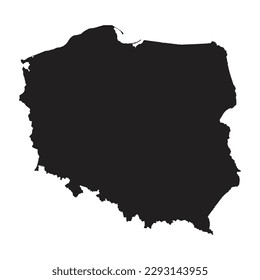 High detailed vector map. Poland. New Map 2023.