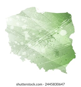 Mapa de Vector detallado. Polonia.