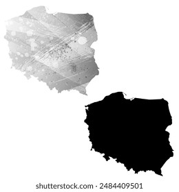 Mapa de Vector detallado. Polonia.