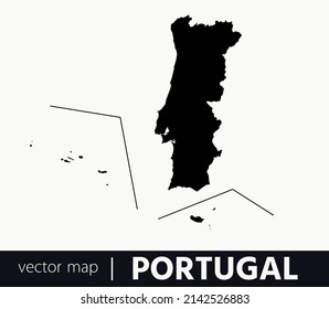 High Detailed Vector Map - Portugal