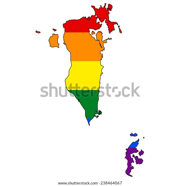 Vektor Stok High Detailed Vector Map Pride Flag Tanpa Royalti 238464067 Shutterstock 