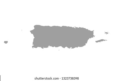 High detailed vector map puerto Rico