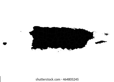 High detailed vector map puerto Rico