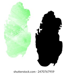 High detailed vector map. Qatar.