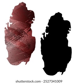 Alto mapa de Vector detallado. Qatar.