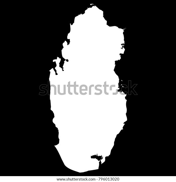 High Detailed Vector Map Qatar Stock Vector Royalty Free 796013020 Shutterstock 