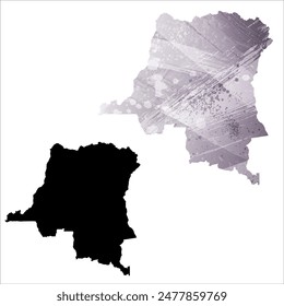 High detailed vector map. Republic of the Congo.