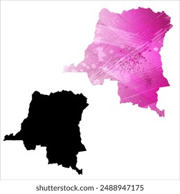High detailed vector map. Republic of the Congo.