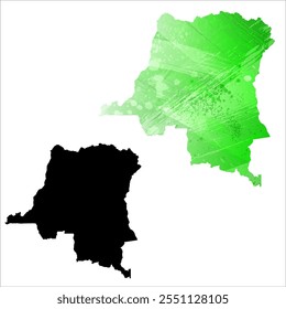 High detailed vector map. Republic of the Congo.