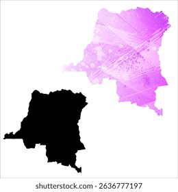 High detailed vector map. Republic of the Congo.