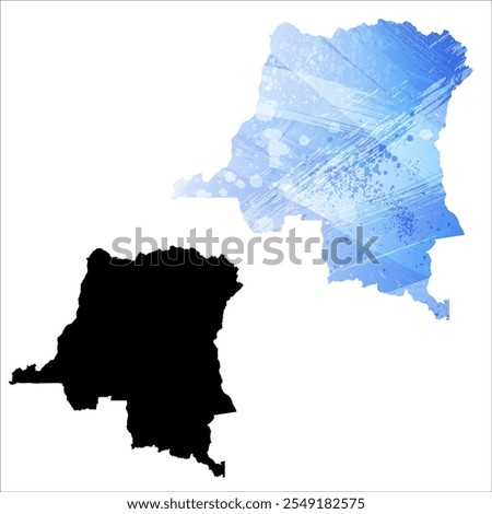 High detailed vector map. Republic of the Congo.