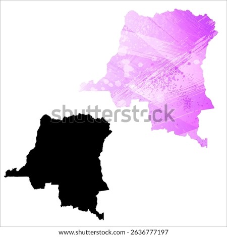 High detailed vector map. Republic of the Congo.