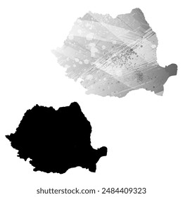 High detailed vector map. Romania.
