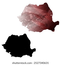 Mapa vetorial altamente detalhado. Romênia.