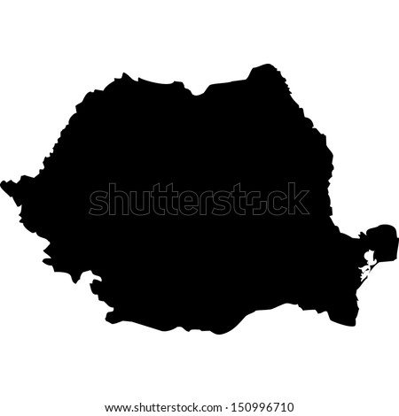 High detailed vector map - Romania 