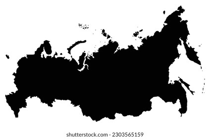 Mapa vectorial detallado alto - Rusia