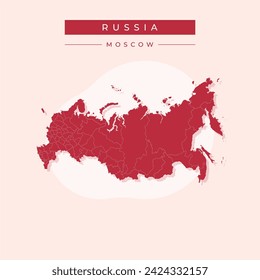 Mapa vectorial detallado alto - Rusia