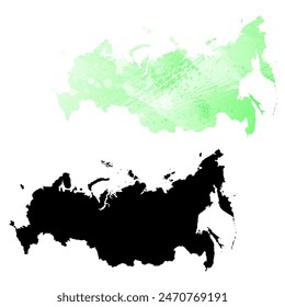 High detailed vector map. Russia.