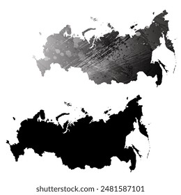 Mapa de Vector detallado. Rusia.