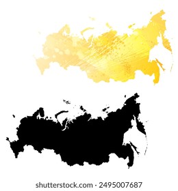 High detailed vector map. Russia.