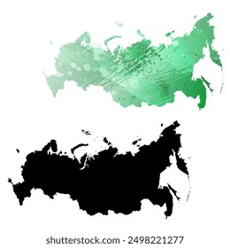 High detailed vector map. Russia.